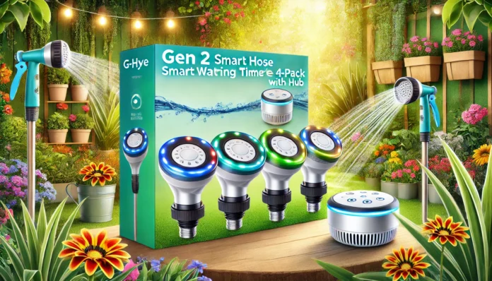 gen 2 b-hyve smart hose watering timer bundle 4-pack w/hub