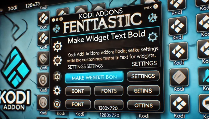 kodi addons fentastic how to make widget text bold